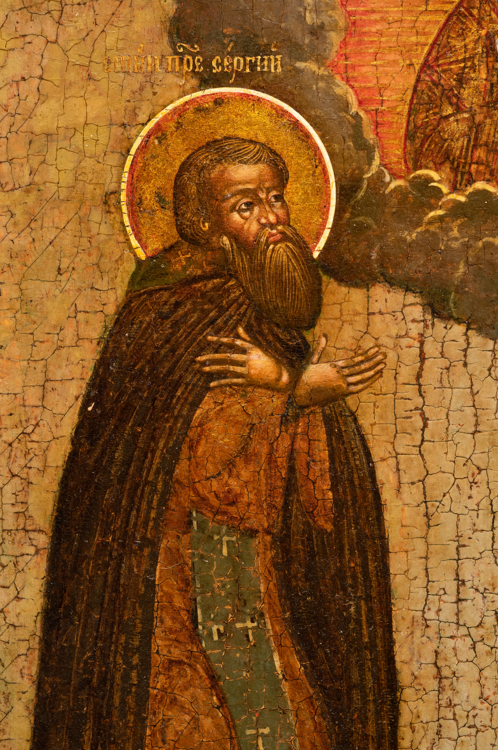 Икона Сретение Преподобного Сергия и мученицы Анны 323-19